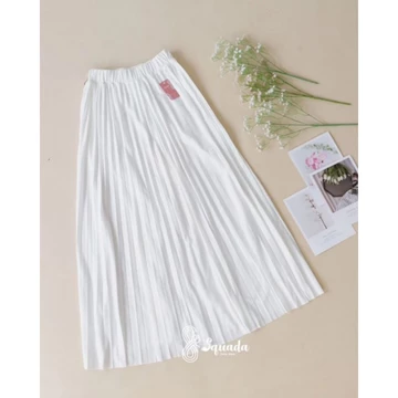 SQUADA ROK PLISKET PREMIUM A Line Mayung 18 Warna Lengkap Hitam Putih Navy Pastel Coklat Milo
