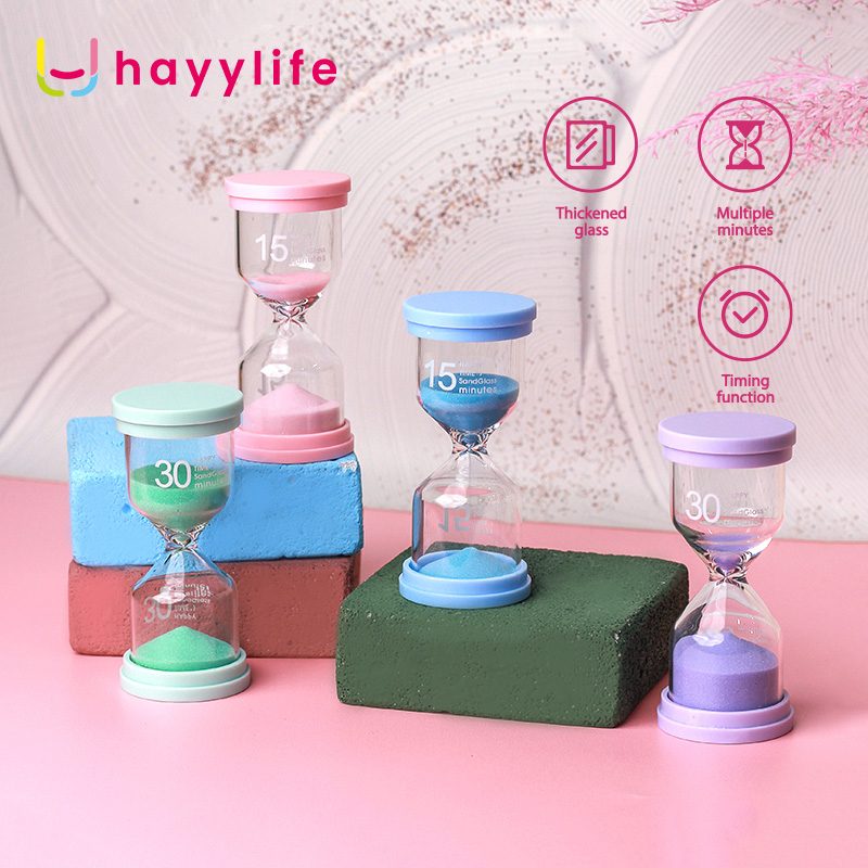 Jual HAYYLIFE Jam Pasir Penghitung Waktu Type Cute Macaroon (15 min