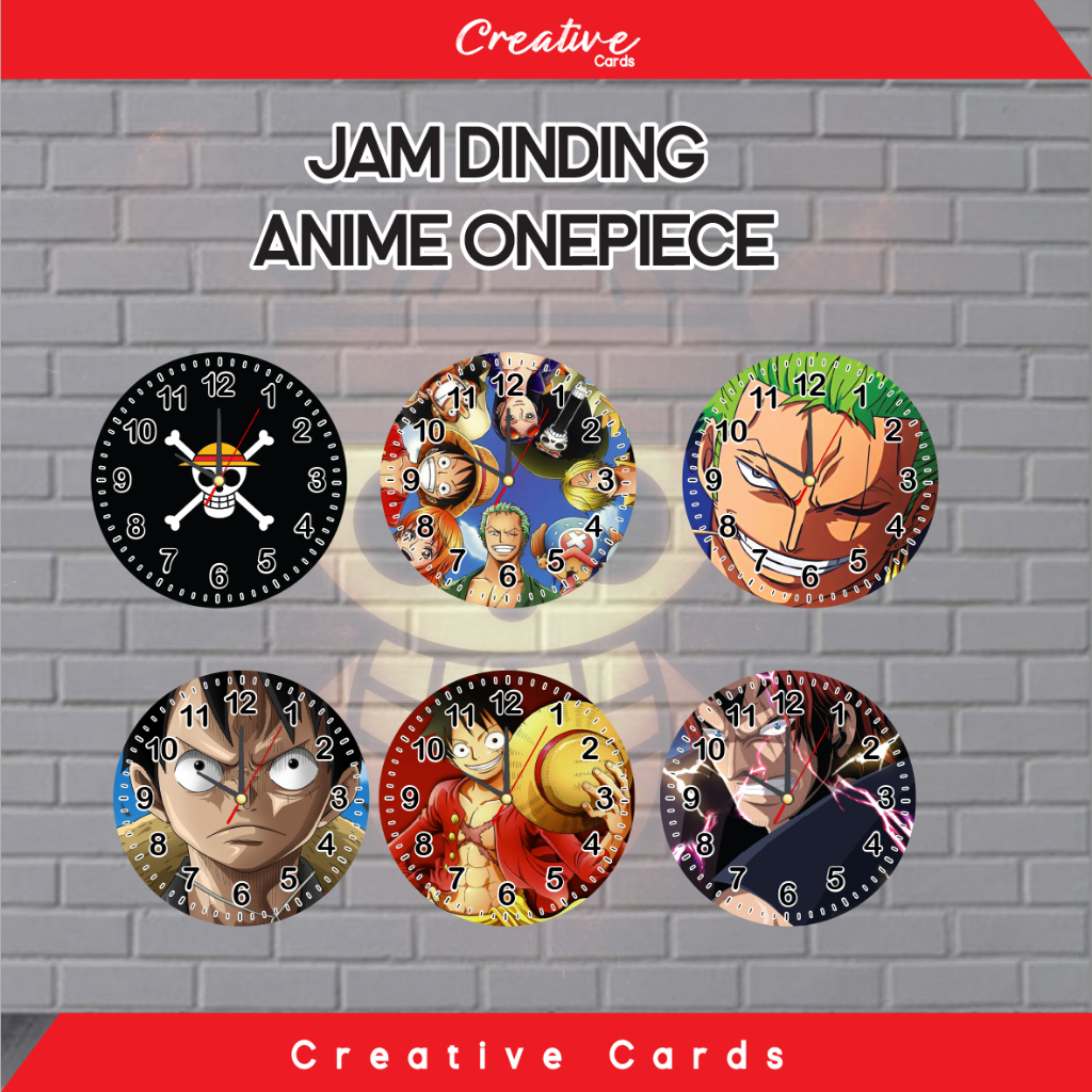 Jual Jam Dinding Kayu Mdf Bulat Anime Onepiece Hiasan Dinding Anime Onepiece Luffy Zoro Shanks