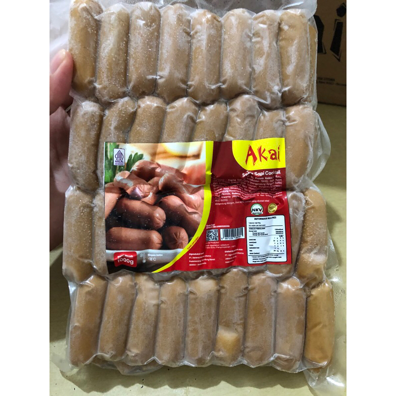 Jual Akai Beef Cocktail Sausages Sosis Sapi Mini Isi 66 1kg Shopee