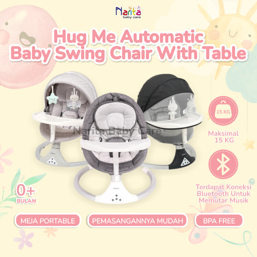 Jual Sugarbaby Hug Me Automatic Baby Swing Chair With Table + Table