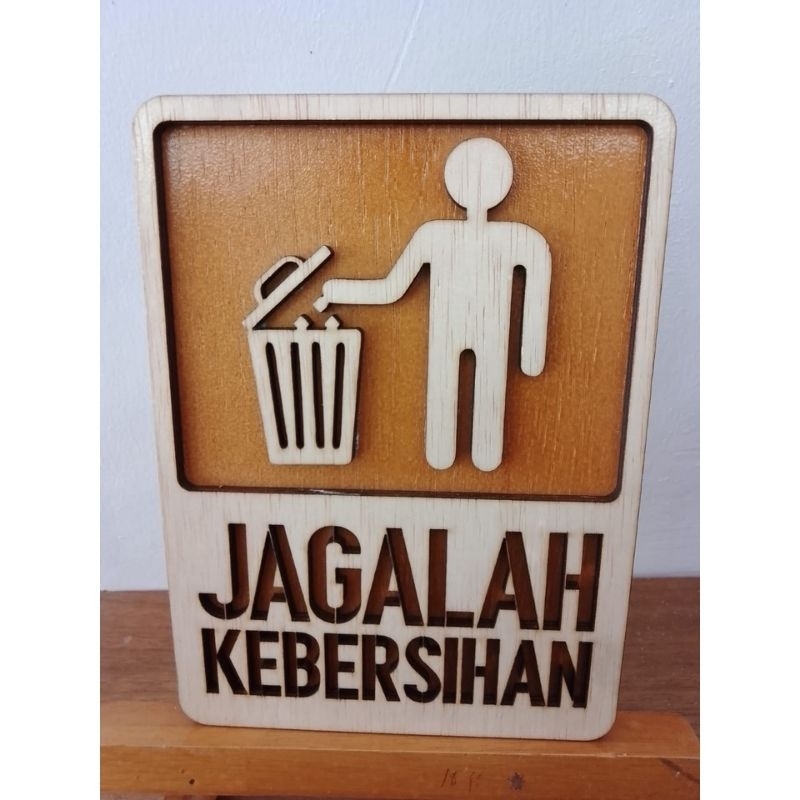 Jual Papan Tanda Jagalah Kebersihan Sign Shopee Indonesia