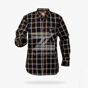 Flatzone Kemeja Flanel Lengan Panjang Pria Premium