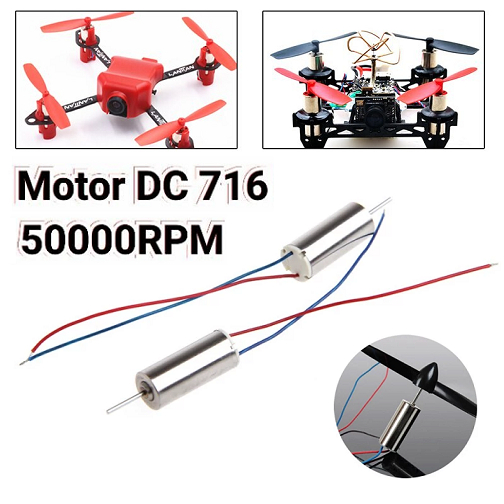 Jual Mini Dinamo Motor Drone 716 Coreless Brushed Micro Dc 3.7v Super ...