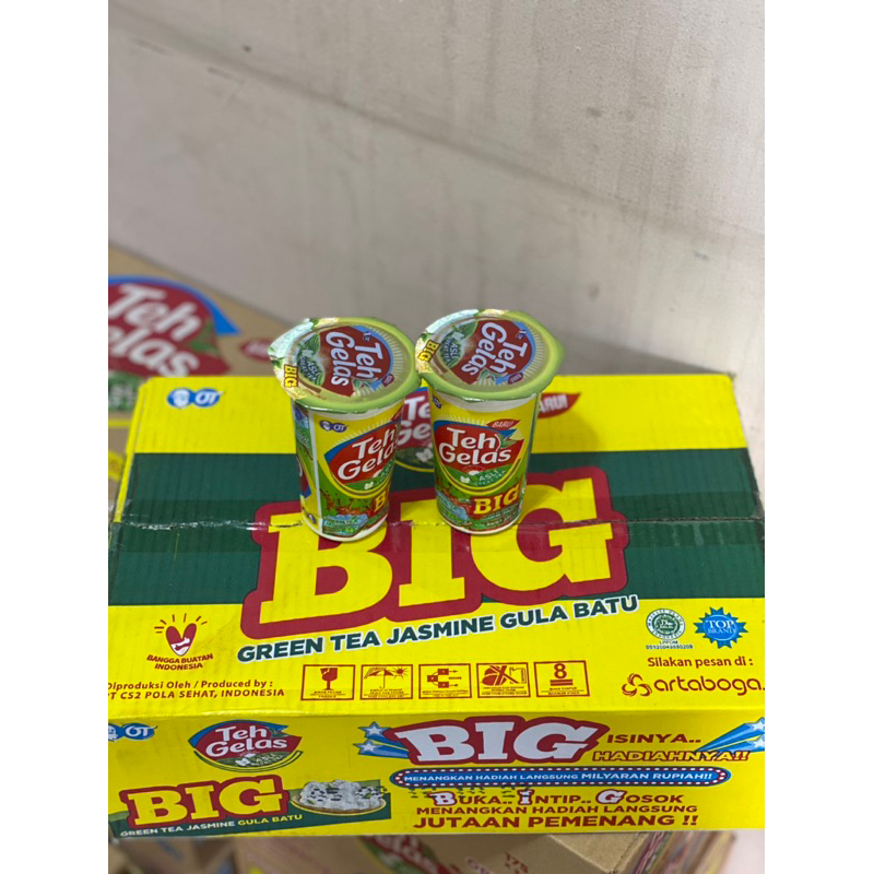 Jual Ot Teh Gelas Big Cup Kemasan 250 Ml Isi 24 Pcs Rasa Greentea Jasmine Gula Batu Teh Gula 3314