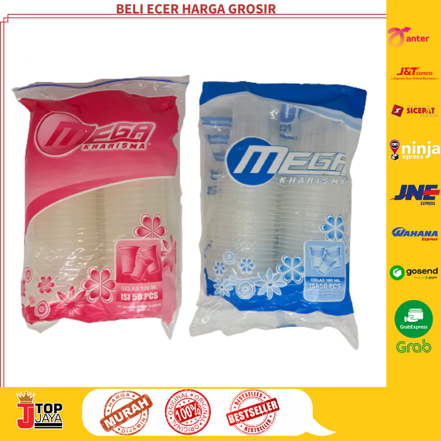 Jual Gelas Plastik Cup Plastik Gelas Frutang Merk Mega Uk 130 ML dan ...