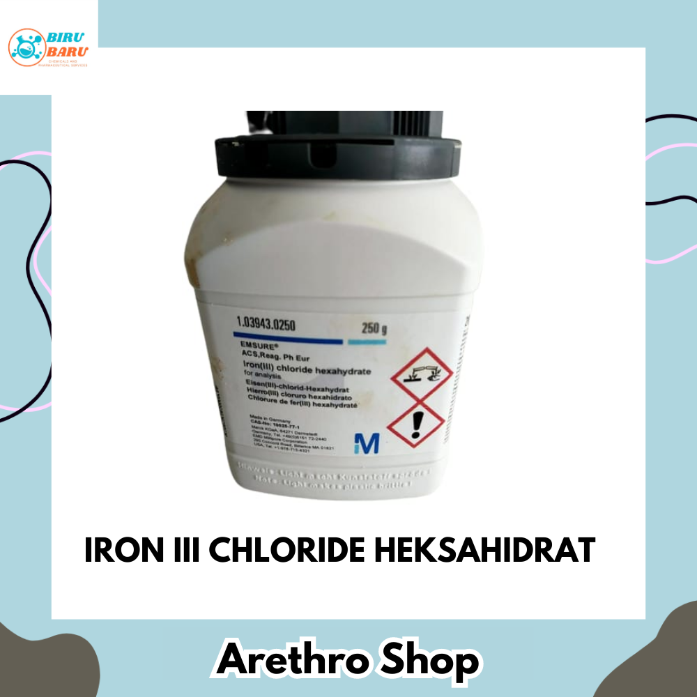 Jual IRON III CHLORIDE HEKSAHIDRAT ( FeCl3.6H2O ) PRO ANALISA 10 GRAM