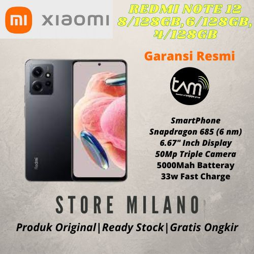 Jual Xiaomi Redmi Note 12 NFC Ram 8/128GB~6/12GB~4/128GB Garansi Resmi ...