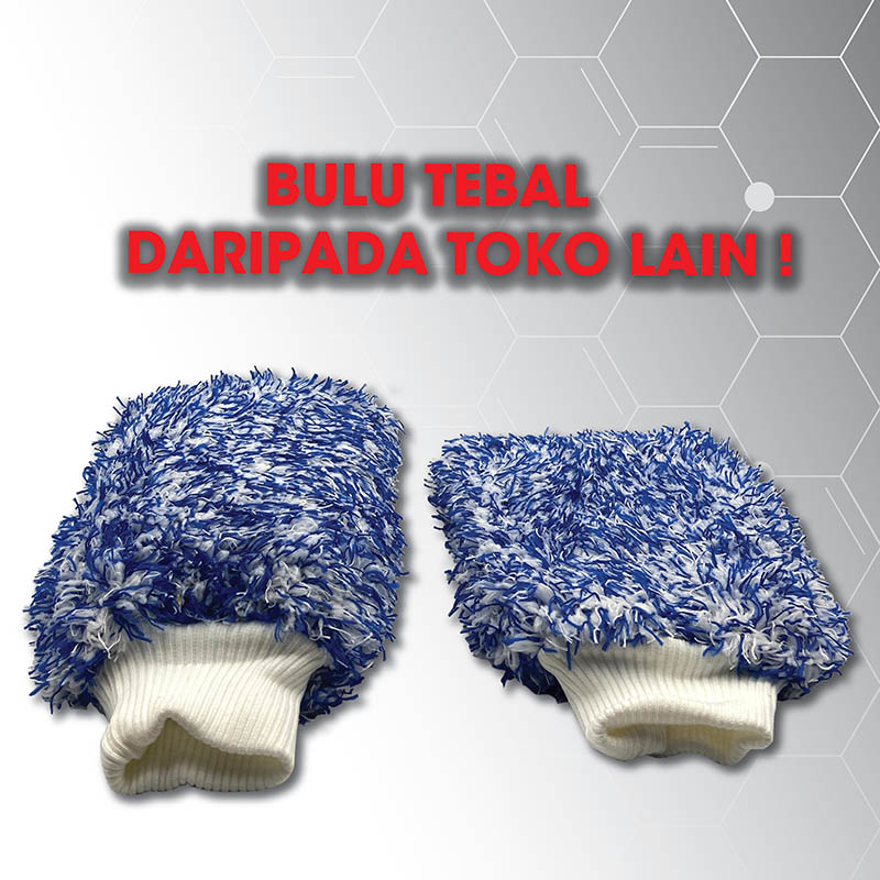 Jual Wash Mitt Ultra Soft Korean Chenille Grizzly / Tebal untuk Car Wash Shopee Indonesia