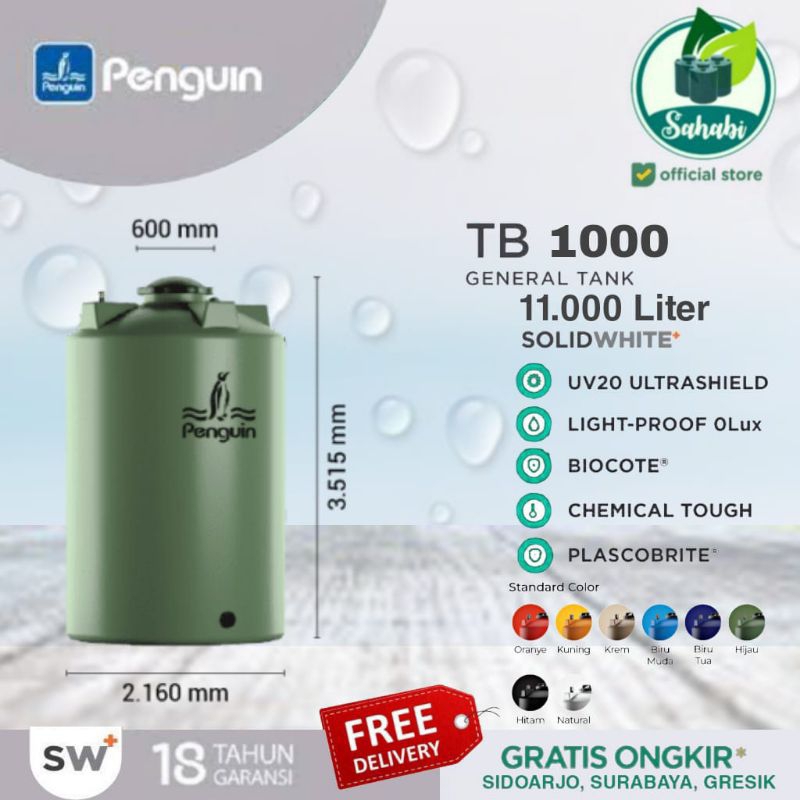 Jual Tandon Air Toren Air Tangki Air Penguin Pinguin 11000 Liter Shopee Indonesia 8763