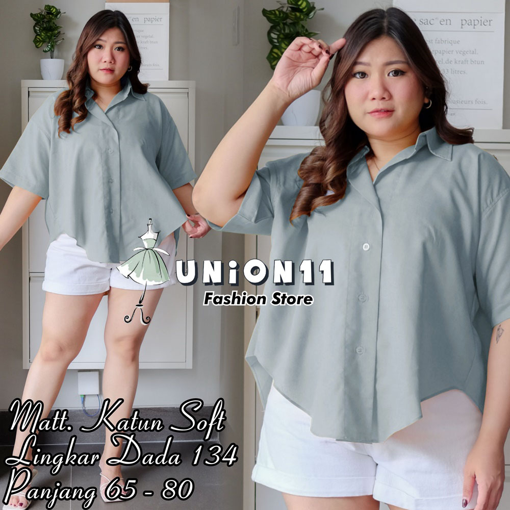 Jual Union Kemeja Jumbo Xxxxl Wanita Ld Atasan Jumbo Wanita