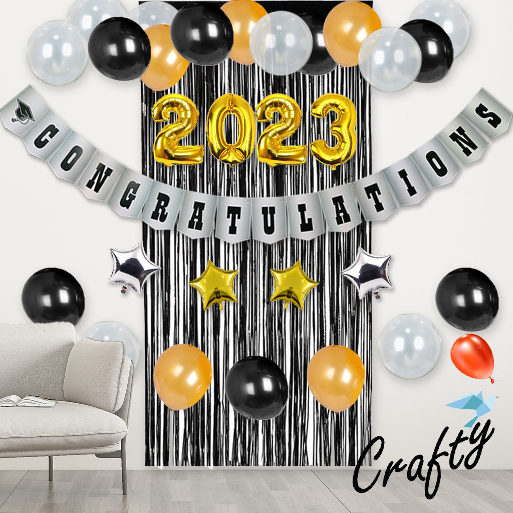 Jual [PAKET] Dekorasi Balon SIMPLE CONGRATULATION CURTAIN Acara ...