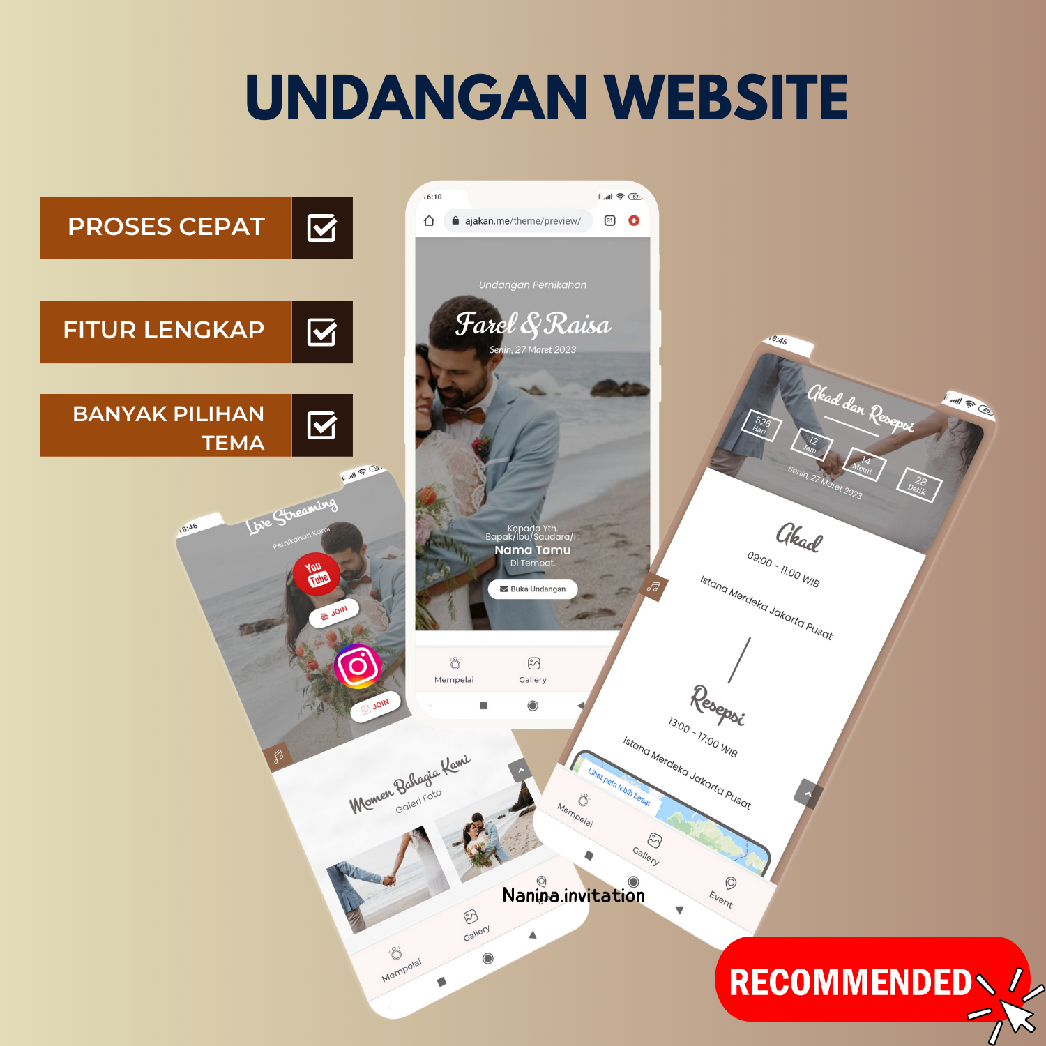 Jual Undangan Digital Perikahan Undangan Digital Website Dengan Foto Atau Tanpa Foto