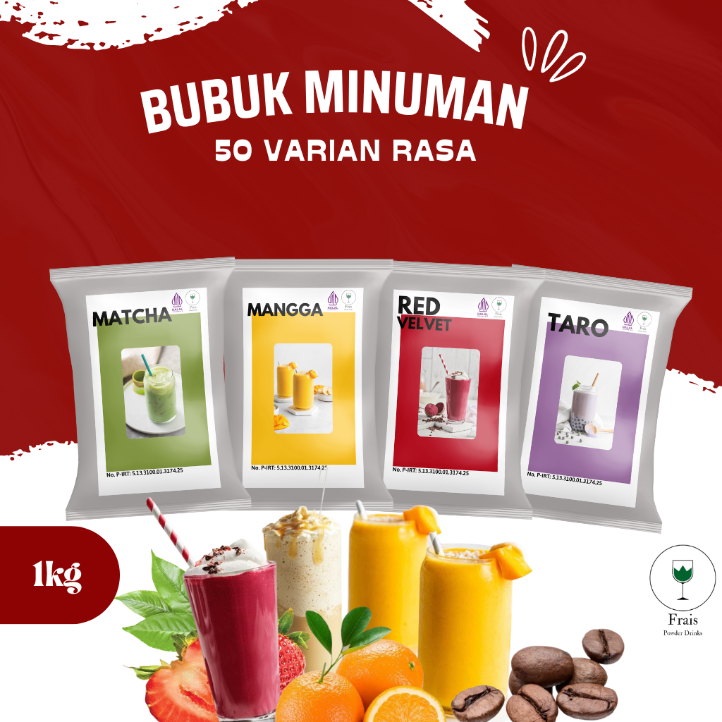 Jual Bubuk Minuman Rasa 1kg Serbuk Minuman Aneka Rasa Bubuk Minuman