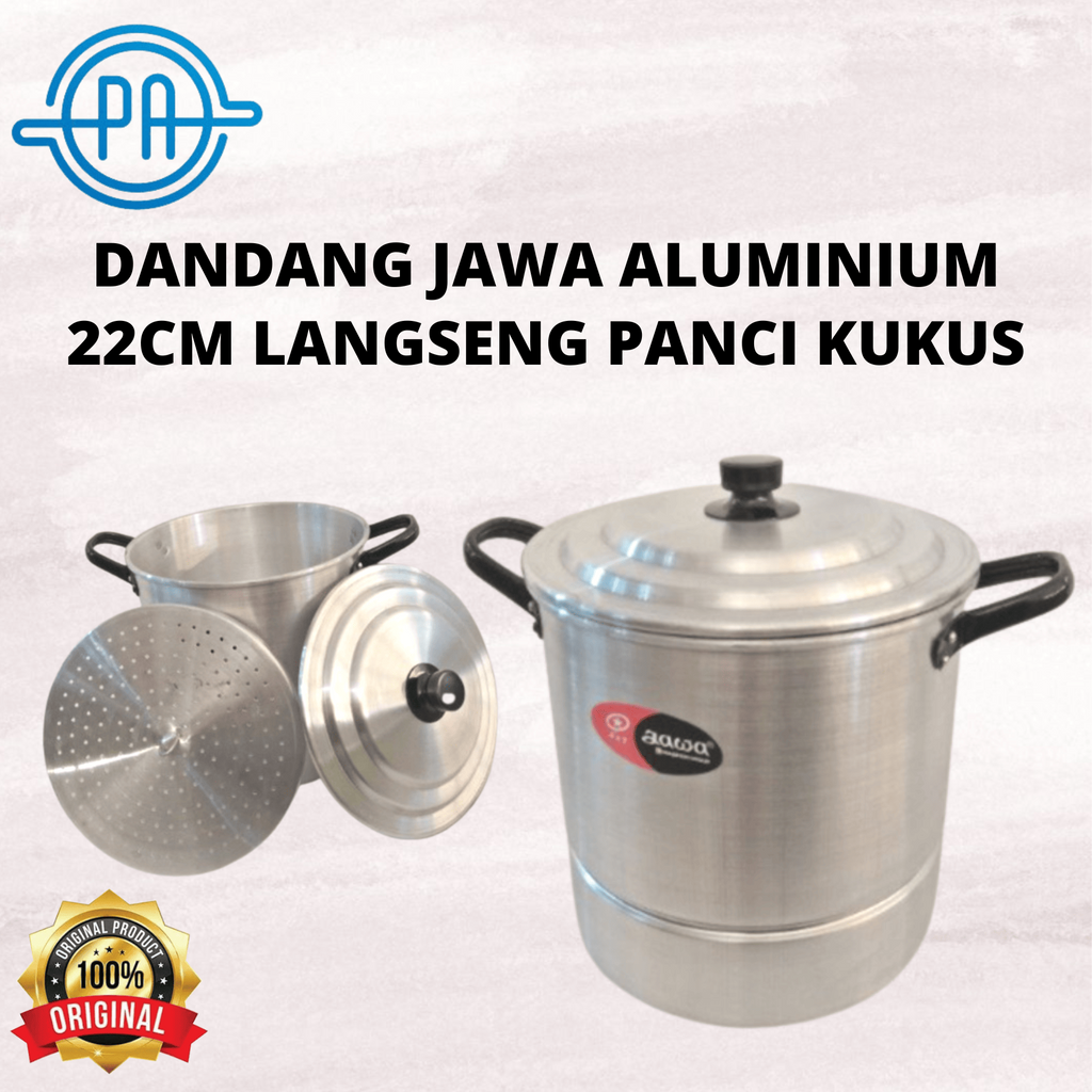 Jual DANDANG JAWA TINGGI ALUMINIUM 22CM LANGSENG PANCI KUKUS | Shopee ...