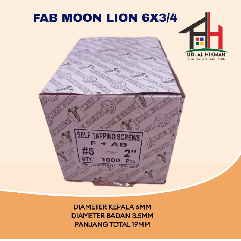 Jual Skrup SEKRUP FAB LION 6 X 3/4