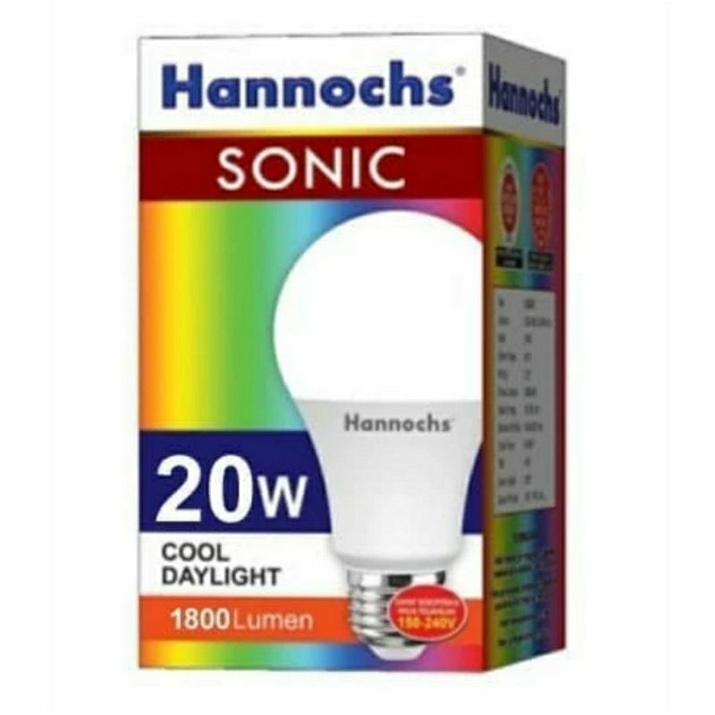 Jual LAMPU LED 20W 20 WATT HANNOCHS SONIC - CAHAYA PUTIH | Shopee Indonesia