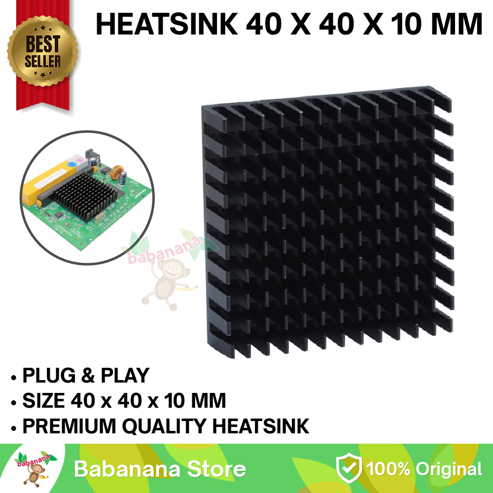 Jual Heatsink 40mm Hitam CHIP IC LED Heat Sink Stepstick mini ...