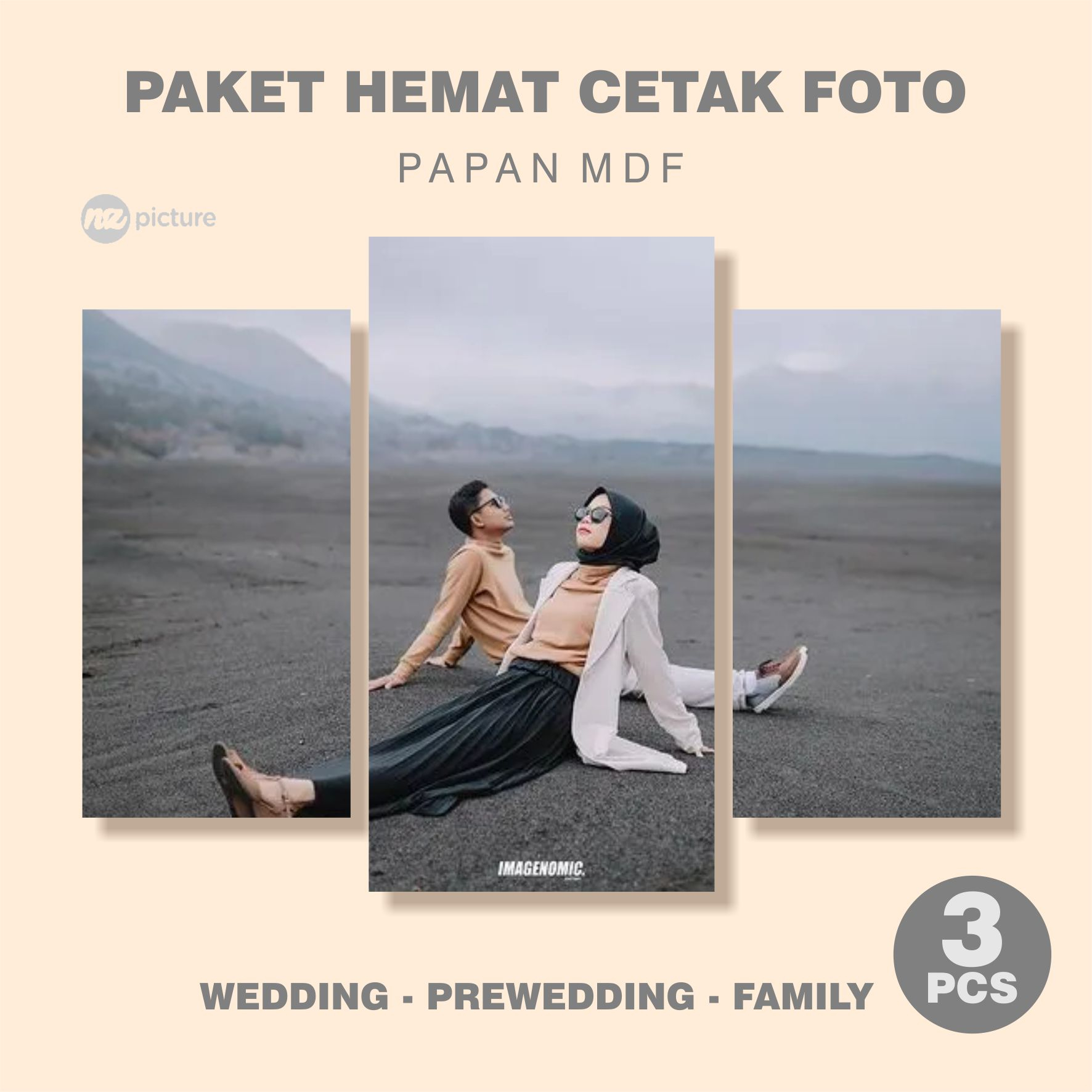 Jual CETAK FOTO + BINGKAI MDF COSTUM PUZZLE SET 3 PCS | Shopee Indonesia