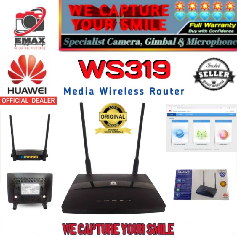 Jual HUAWEI WS319 Wireless Media Router WiFi Wireless Modem Access ...