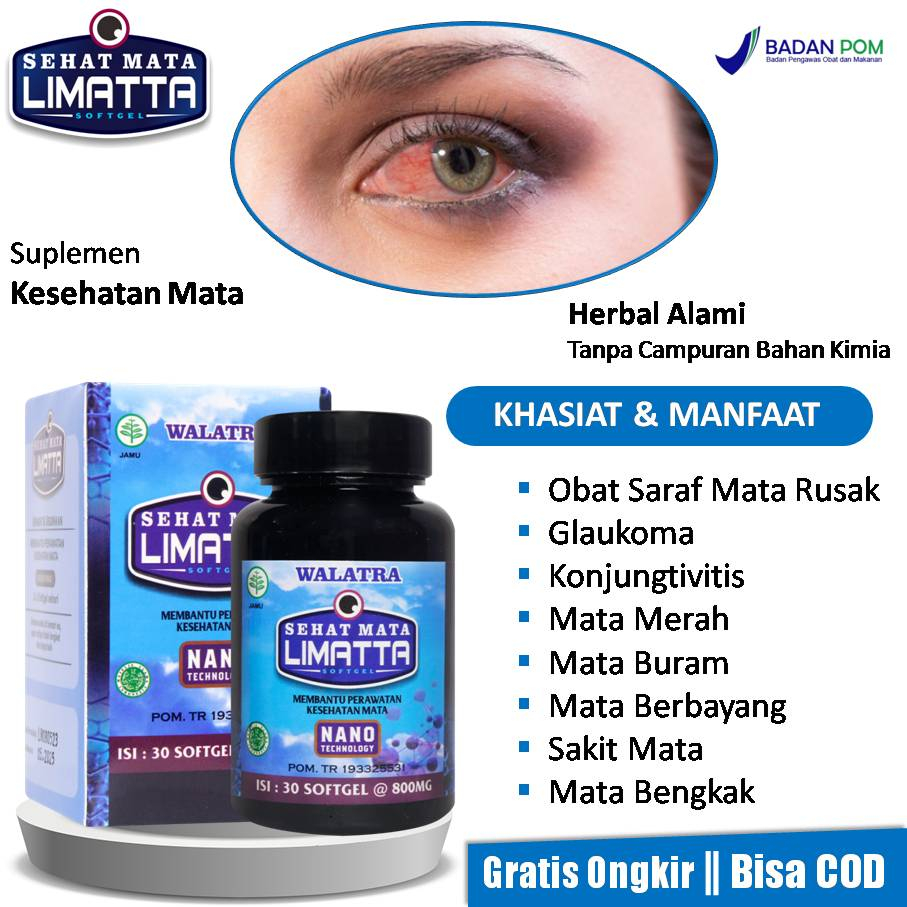 Jual Limatta Obat Saraf Mata Rusak Dan Lemah Glaukoma Konjungtivitis