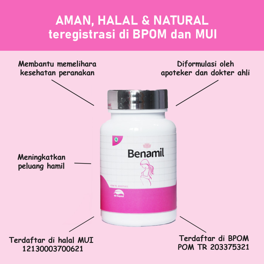 Jual Benamil Kapsul Penyubur Kandungan (Free Test Pack) - Halal dan ...