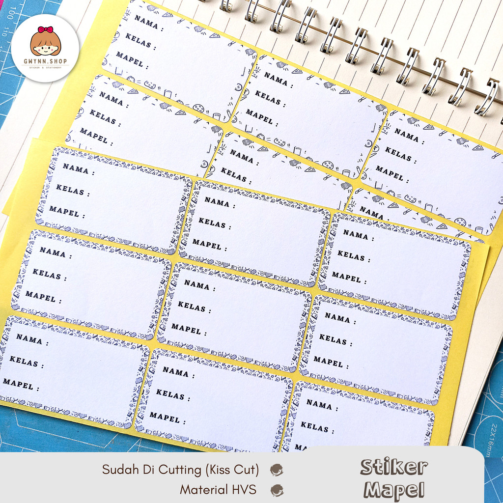 Jual Stiker Mapel | Label Buku Mata Pelajaran Sekolah | Series 7 ...