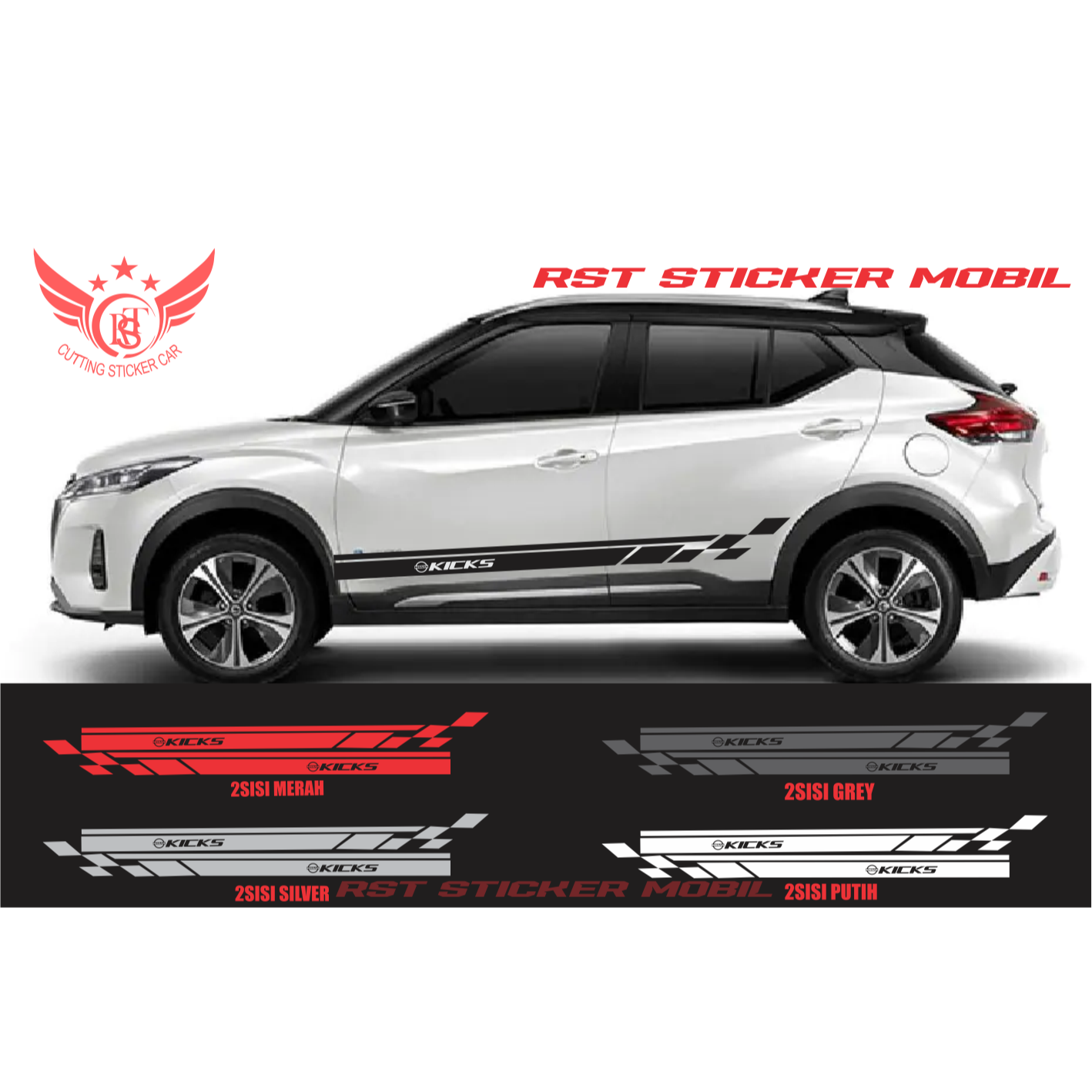 Jual Stiker Sticker Mobil Kicks Cutting Sticker Striping Mobil Nissan Kicks Terbaru Shopee