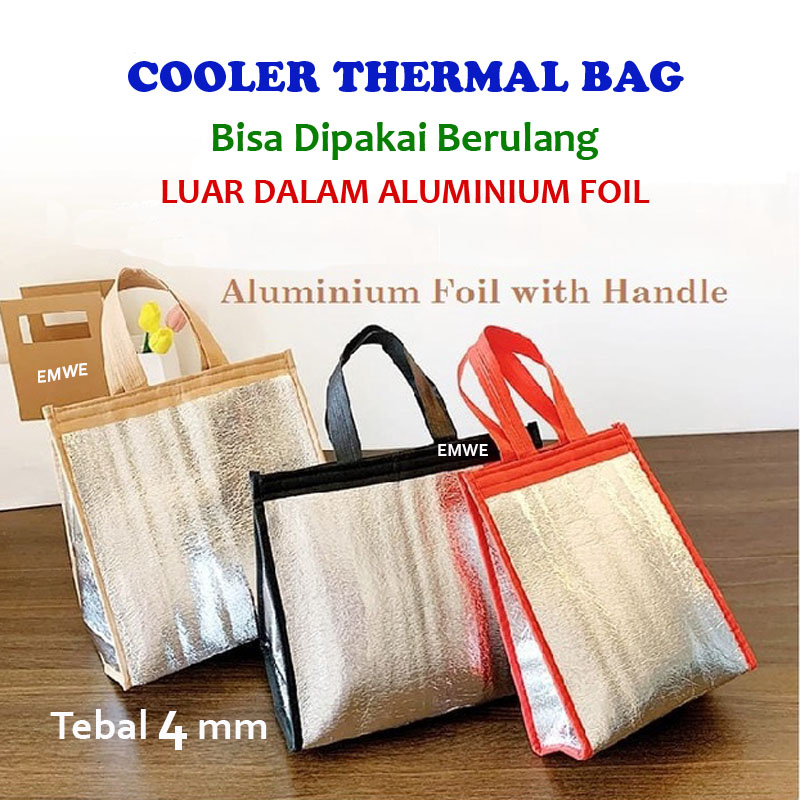 Jual Thermal Bag Tas Jinjing Alumunium foam Cooler tote Bag Tahan Suhu