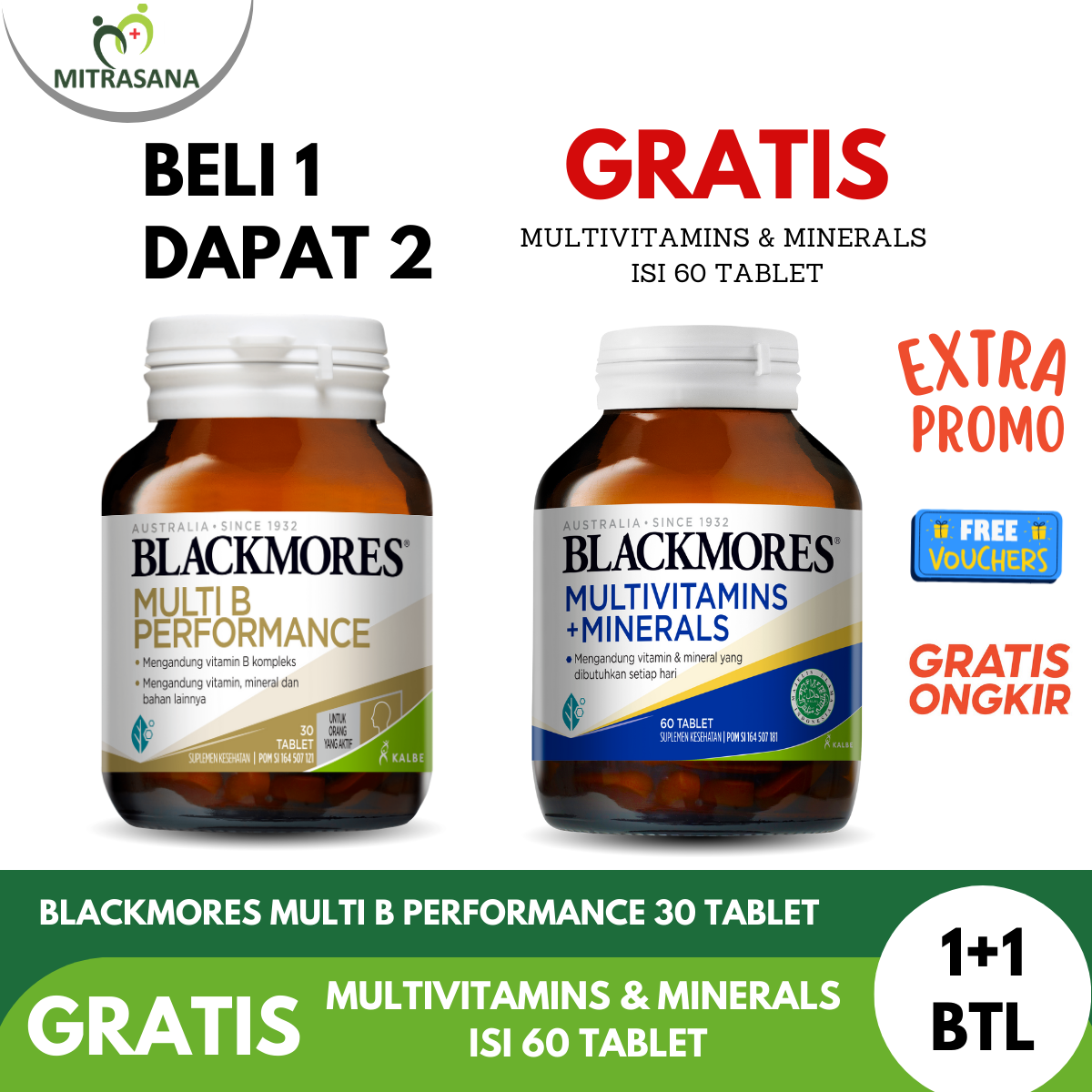 Jual Blackmores Multi B Performance 30 Tablet GRATIS Blackmores ...