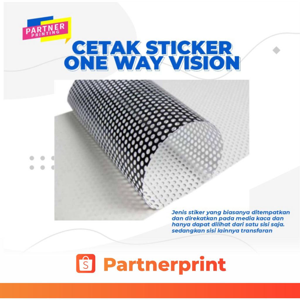 Jual CETAK/PRINT STICKER ONE WAY VISION UNTUK KACA TOKO , RUMAH ATAU ...