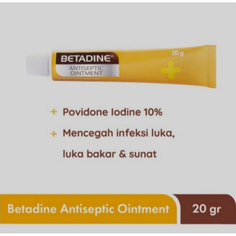 Jual Betadine ointment 20 gr salep luka bakar, luka sunat luka gores