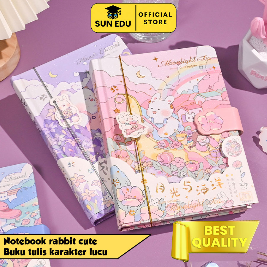 Jual Notebook rabbit cute/ Buku tulis karakter lucu/ Buku catatan