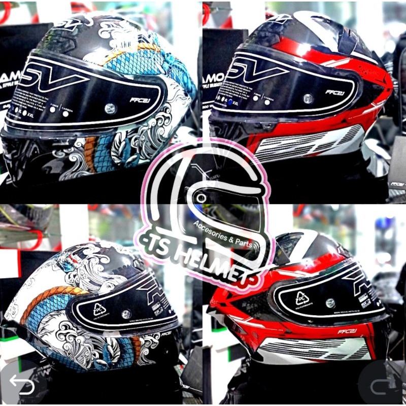 Jual Helm Rsv FFC21 Ryujin Poison Red Solid Original | Shopee Indonesia