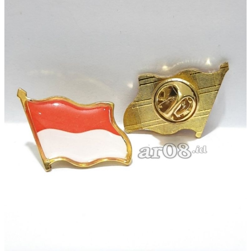 Jual Pin Bendera Indonesia Kuningan Pin Bendera Merah Putih Shopee Indonesia