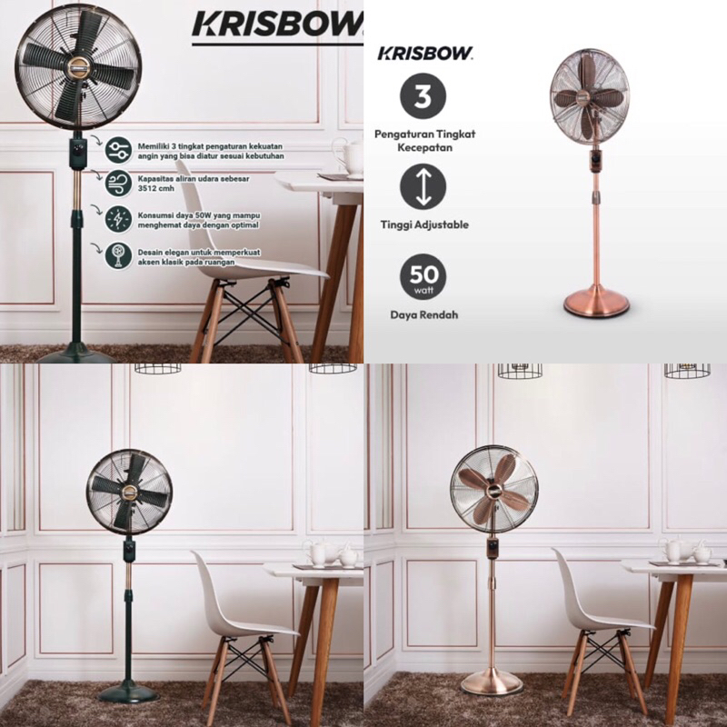 Jual Krisbow Kipas Angin Berdiri 16 Inci Vintageace Krisbow Pedestal Vintage Fan 16inc Retro 0290