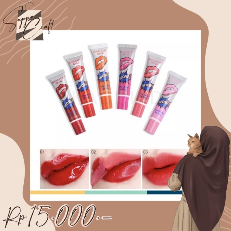 Jual Kendari Romantic Bear Wow Peel Off Lipstick Long Lasting Lipstik Tattoo Lip Shopee Indonesia 8584