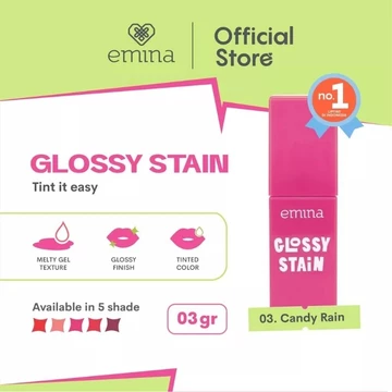 RSC 88 EMINA Glossy Stain 3 G Lip Tint Lip Gloss Lipstain
