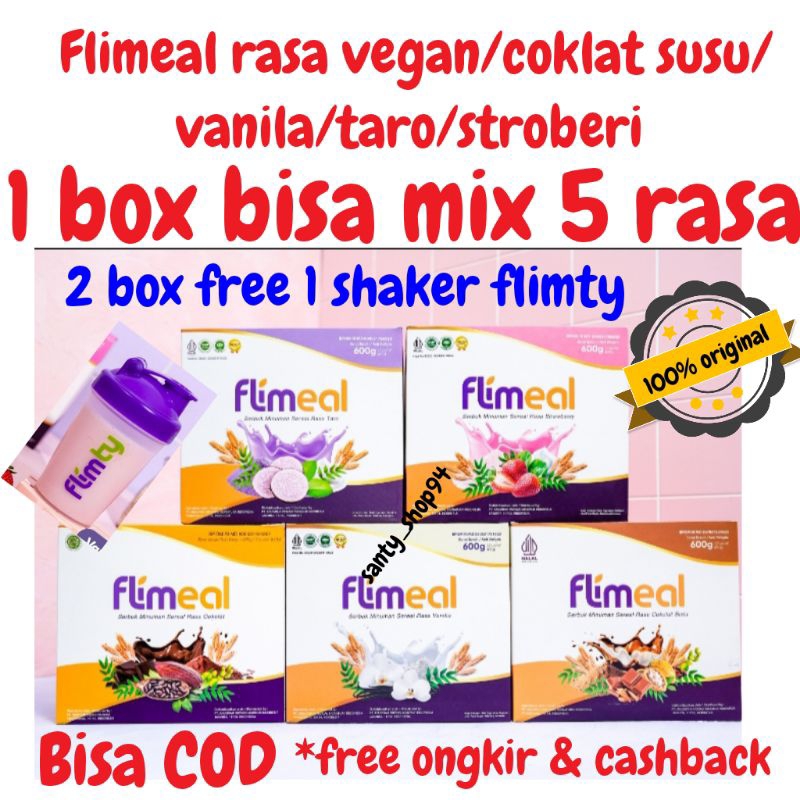 Jual Flimeal By Flimty Meal Replacement 1 Box Isi 12 Sachet Original ...