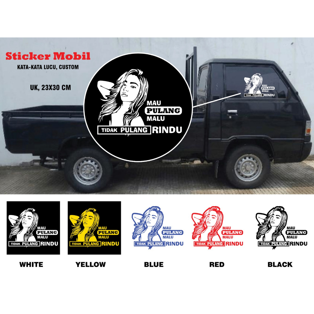 Jual sticker kata-kata lucu di mobil dan bisa custom Nama, warna dan ...