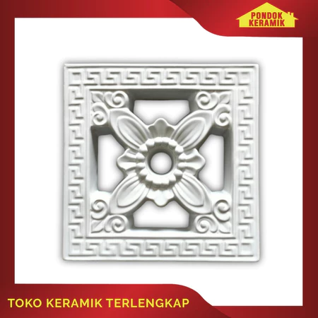 Roster Keramik Lubang Angin Dinding 20x20 RO 26 B Dewa White