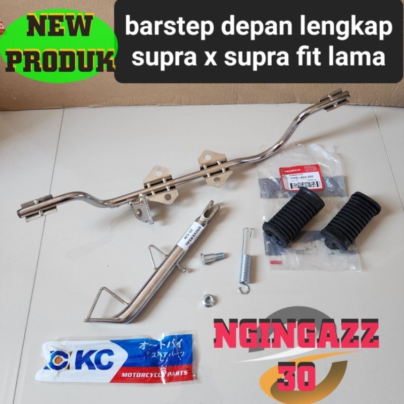 Jual Barstep Step Depan Pijakan Kaki Depan Supra X Lama Supra Fit Lama Chrome Lengkap Shopee