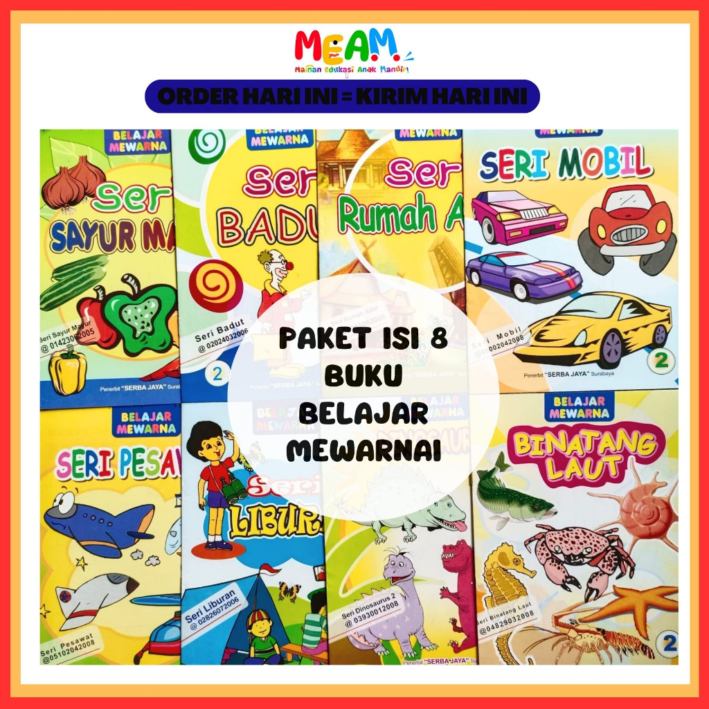 Jual MEAM Buku Belajar Anak Paud TK Mewarnai Menulis Membaca Seri ...