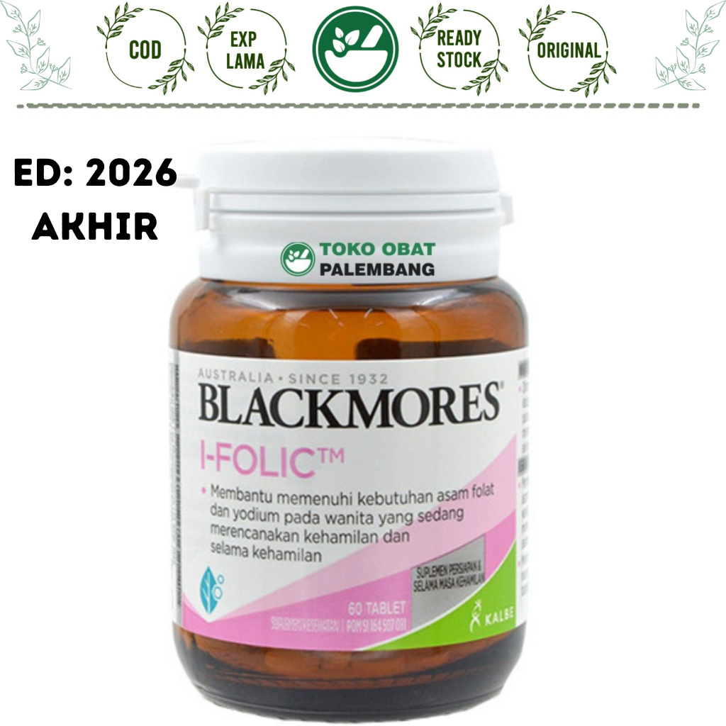 Jual BLACKMORES I-FOLIC 60 TABLET ASAM FOLAT YODIUM KEHAMILAN IFOLIC I ...
