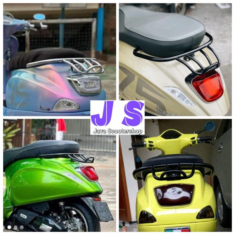 Jual Behel Vespa Rearrack Vespa Primavera Sprint Lx S Dan Gts Aksesoris Vespa Matic