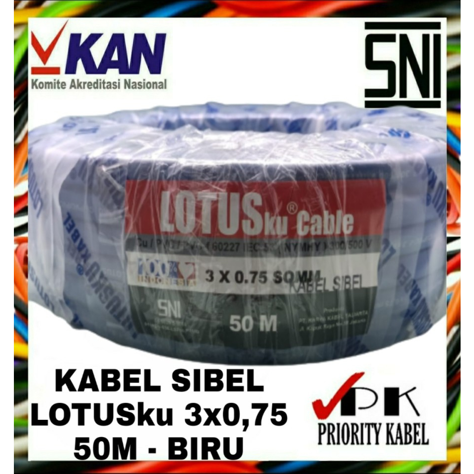 Jual Kabel Pompa Submersible Sibel LOTUSku HYO 3x0 75 3x0 75 50 Meter 