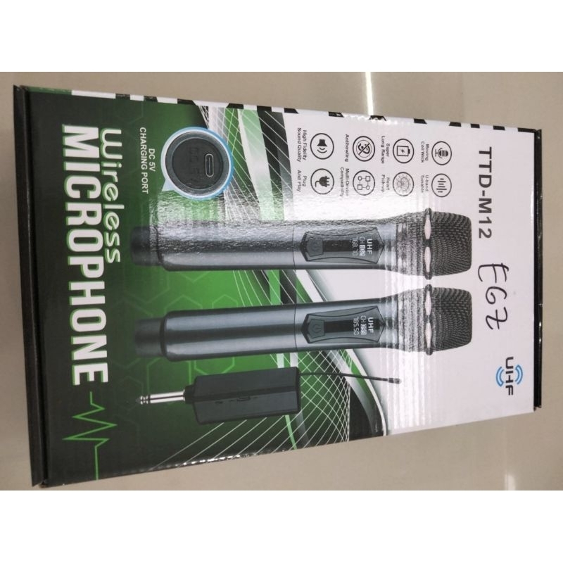 Jual Microphone wireless TTDM12 2 mic Shopee Indonesia