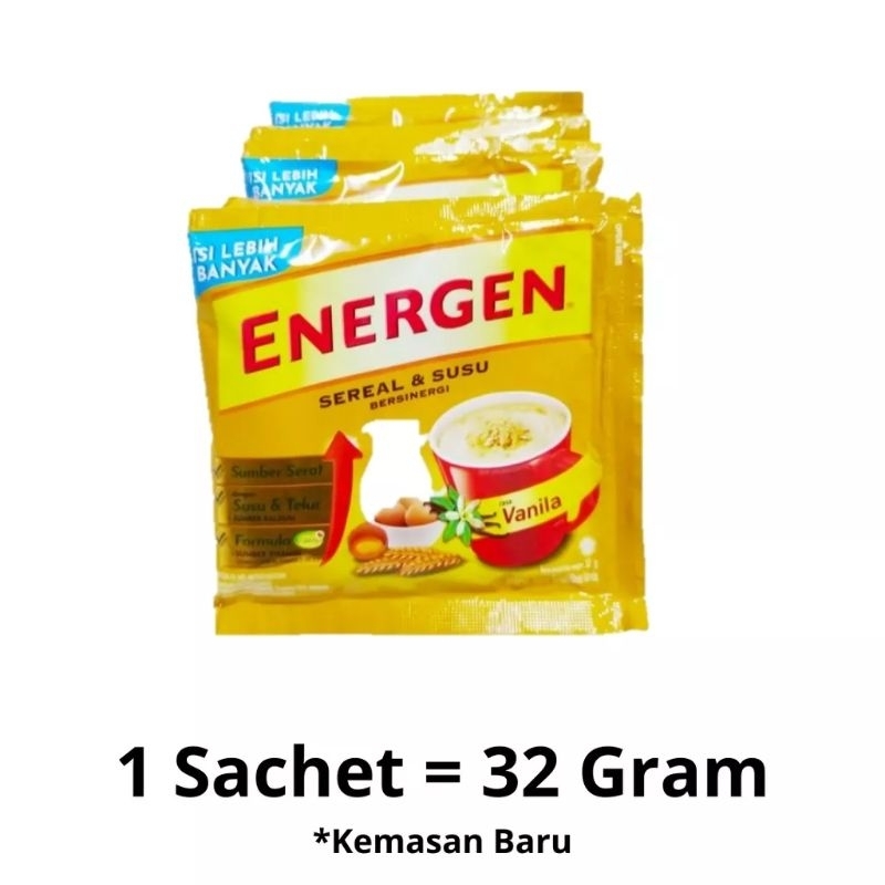 Jual Energen Vanilla Minuman Bubuk Sereal 1 Renteng 32 Gr X 10 Sachet