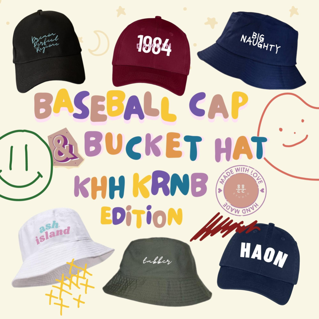 Jual Baseball Cap & Bucket Hat (Topi) KHH KRNB KPop Fanmade Custom ...