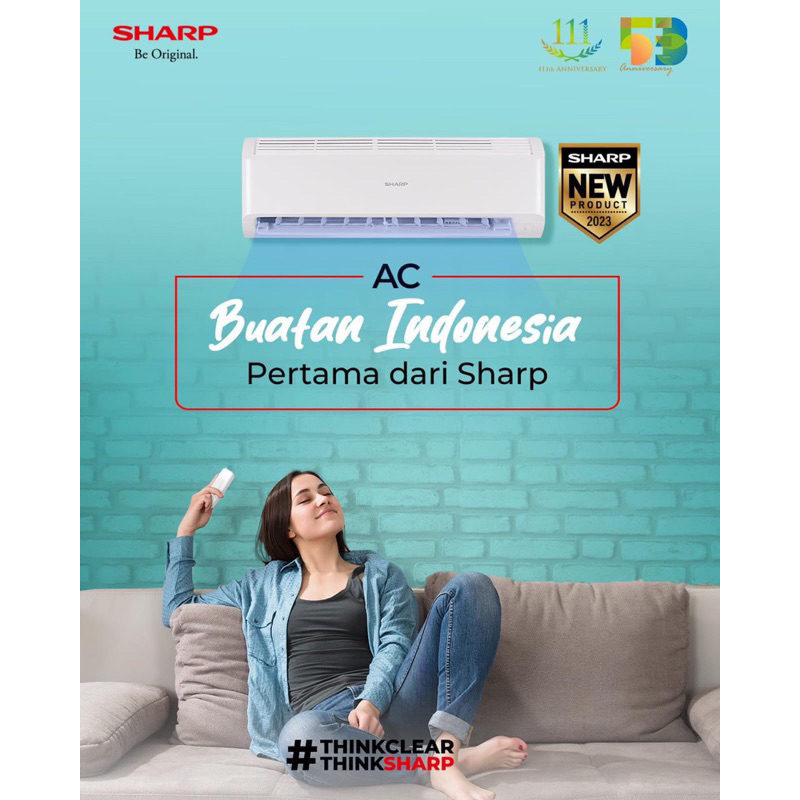 Jual AC SHARP 1/2PK AH 05BEY LOW WATT FREE VACUM | Shopee Indonesia